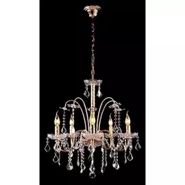 Люстра подвесная Eurosvet 3131 3131/5 золото/прозрачный хрусталь Strotskis