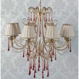 Люстра подвесная Jago Quadrotti NCS 090 Rosso/Oro