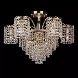Люстра потолочная Eurosvet Олимпия 3648/9 золото/прозрачный хрусталь Strotskis