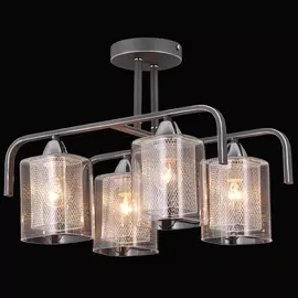 Люстра потолочная Natali Kovaltseva 75066/4C STAIN SILVER