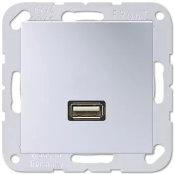 MAA1122AL Плата гнезда USB, кр. алюминий Jung