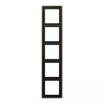 ME2985AT Рамка LS 990 Античная латунь 5-постовая Jung