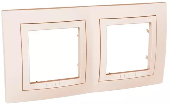 MGU2.004.25 Рамка с декоративным элементом Unica Бежевый 2-постовая Schneider Electric