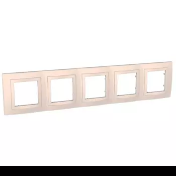 MGU2.010.25 Рамка с декоративным элементом Unica Бежевый 5-постовая Schneider Electric