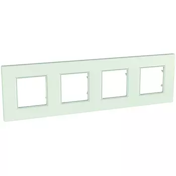 MGU2.708.17 Рамка Unica Quadro Матовое стекло 4-постовая Schneider Electric