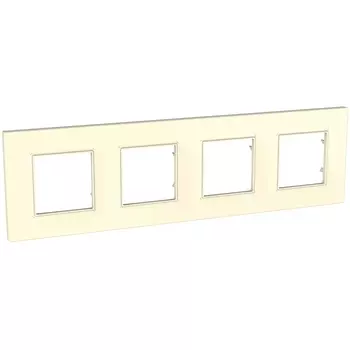 MGU2.708.25 Рамка Unica Quadro Кремовый 4-постовая Schneider Electric