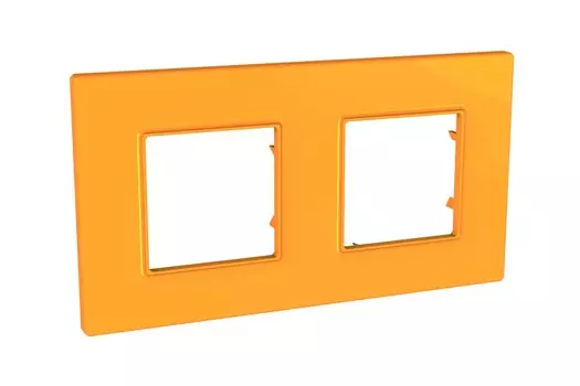 MGU4.704.29 Рамка Unica Quadro Оранжевый 2-постовая Schneider Electric