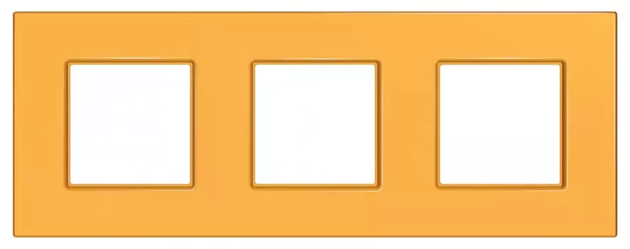 MGU4.706.29 Рамка Unica Quadro Оранжевый 3-постовая Schneider Electric