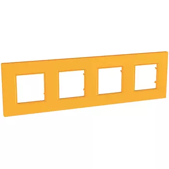 MGU4.708.29 Рамка Unica Quadro Оранжевый 4-постовая Schneider Electric