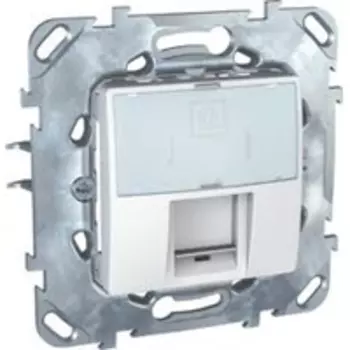 MGU5.421.18ZD Компьютерная розетка 1хRJ45 кат. 5е, с полем для надписи белый Schneider Electric