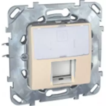 MGU5.421.25ZD Компьютерная розетка 1хRJ45 кат. 5е, с полем для надписи бежевый Schneider Electric
