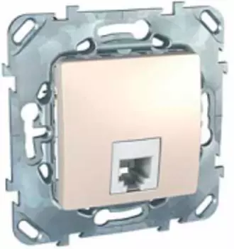 MGU5.492.25ZD Телефонная розетка 1хRJ11 (4 конт) бежевый Schneider Electric