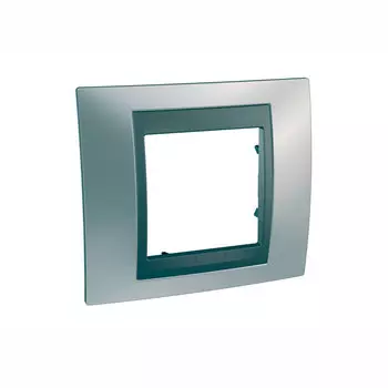 MGU66.002.238 Рамка Unica Top Хром матовый / Графит 1-постовая Schneider Electric
