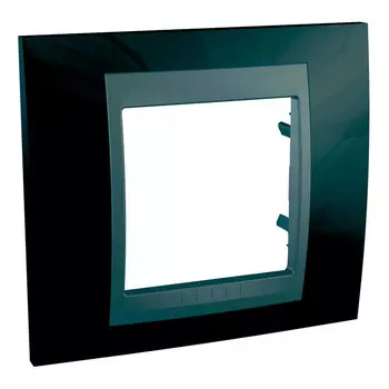 MGU66.002.293 Рамка Unica Top Родий / Графит 1-постовая Schneider Electric