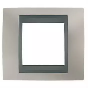 MGU66.002.295 Рамка Unica Top Опал / Графит 1-постовая Schneider Electric