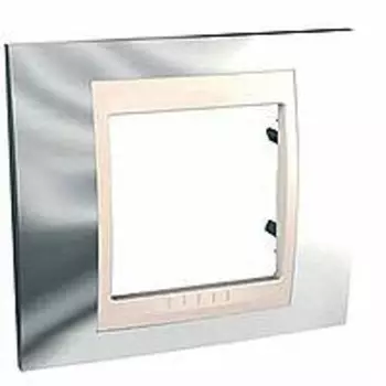 MGU66.002.510 Рамка Unica Хамелеон Серебро 1-постовая Schneider Electric