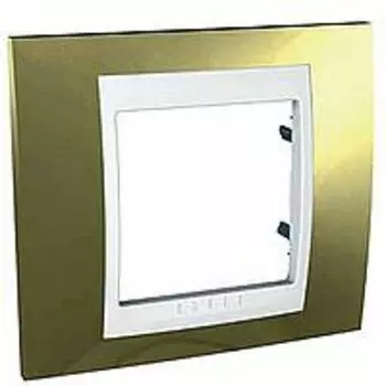 MGU66.002.804 Рамка Unica Хамелеон Золото 1-постовая Schneider Electric