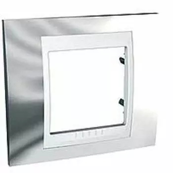 MGU66.002.810 Рамка Unica Хамелеон Серебро 1-постовая Schneider Electric