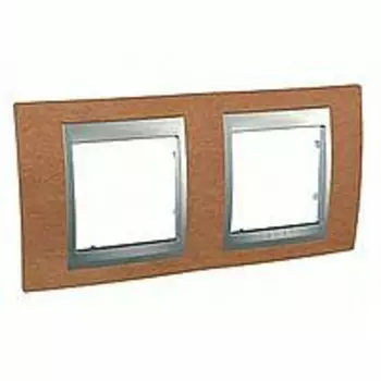 MGU66.004.0M2 Рамка Unica Top Вишня / Алюминий 2-постовая Schneider Electric
