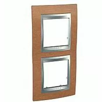 MGU66.004V.0M2 Рамка Unica Top Вишня / Алюминий 2-постовая вертикальная Schneider Electric