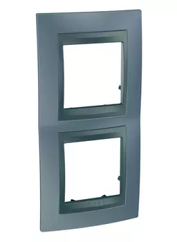 MGU66.004V.297 Рамка Unica Top Грей / Графит 2-постовая вертикальная Schneider Electric