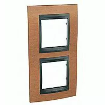 MGU66.004V.2M2 Рамка Unica Top Вишня / Графит 2-постовая вертикальная Schneider Electric