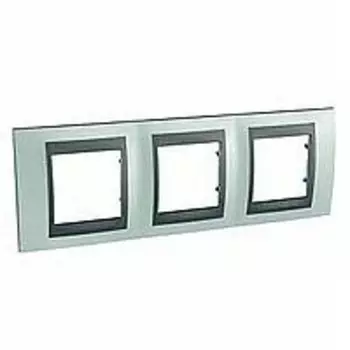MGU66.006.294 Рамка Unica Top Флюорит / Графит 3-постовая Schneider Electric