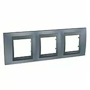 MGU66.006.297 Рамка Unica Top Грей / Графит 3-постовая Schneider Electric