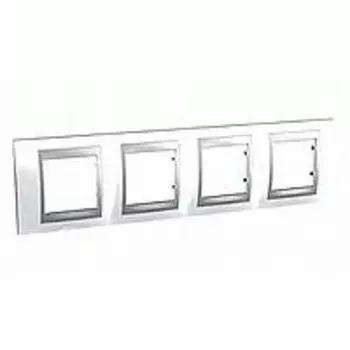 MGU66.008.092 Рамка Unica Top Нордик / Алюминий 4-постовая Schneider Electric