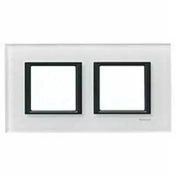 MGU68.004.7C2 Рамка Unica Class Белое стекло 2-постовая Schneider Electric