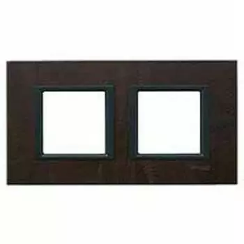 MGU68.004.7P2 Рамка Unica Class Темная кожа 2-постовая Schneider Electric