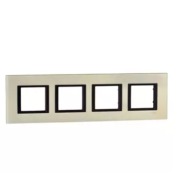 MGU68.008.7A2 Рамка Unica Class Лунный алюминий 4-постовая Schneider Electric