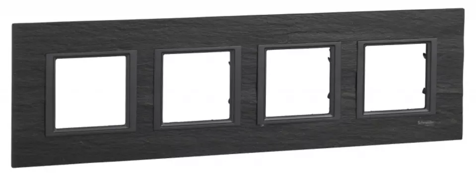 MGU68.008.7Z1 Рамка Unica Class Иберийский сланец 4-постовая Schneider Electric