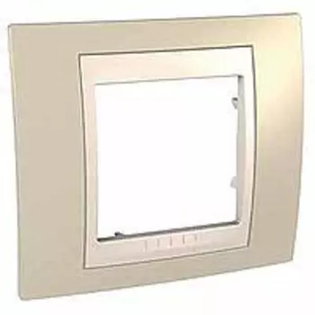 MGU6.002.567 Рамка Unica Хамелеон Песчаный / Бежевый 1-постовая Schneider Electric