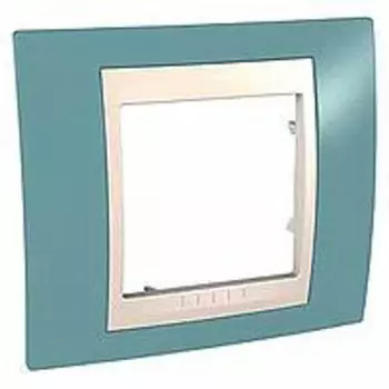MGU6.002.573 Рамка Unica Хамелеон Синий / Бежевый 1-постовая Schneider Electric