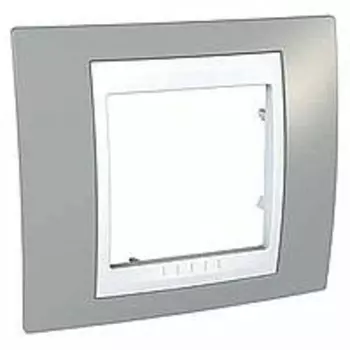 MGU6.002.865 Рамка Unica Хамелеон Серый / Белый 1-постовая Schneider Electric