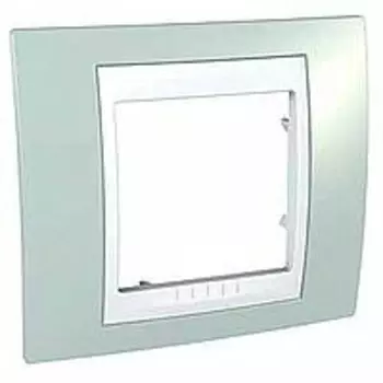 MGU6.002.870 Рамка Unica Хамелеон Морская волна / Белый 1-постовая Schneider Electric