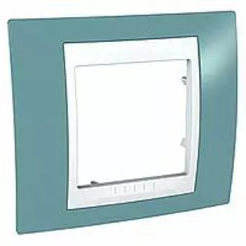 MGU6.002.873 Рамка Unica Хамелеон Синий / Белый 1-постовая Schneider Electric