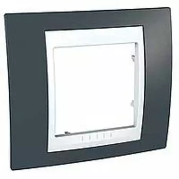 MGU6.002.877 Рамка Unica Хамелеон Серо-зеленый / Белый 1-постовая Schneider Electric