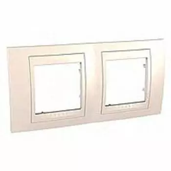 MGU6.004.25 Рамка Unica Хамелеон бежевый 2-постовая Schneider Electric