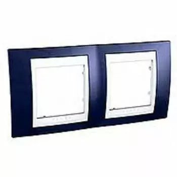 MGU6.004.842 Рамка Unica Хамелеон индиго / Белый 2-постовая Schneider Electric