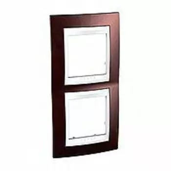 MGU6.004V.851 Рамка Unica Хамелеон терракотовый / Белый 2-постовая вертикальная Schneider Electric