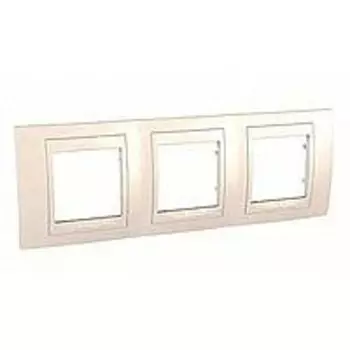 MGU6.006.25 Рамка Unica Хамелеон бежевый 3-постовая Schneider Electric