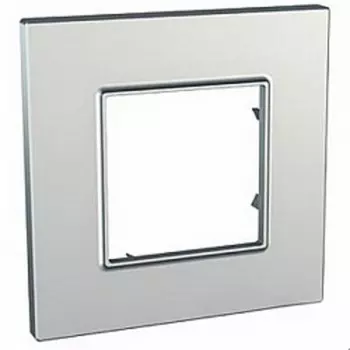 MGU6.702.55 Рамка Unica Quadro Серебро 1-постовая Schneider Electric