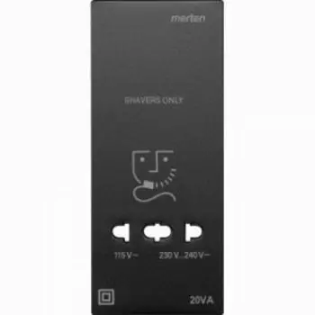 MTN213514 Центр. плата розетки для электробритвы антрацит Merten
