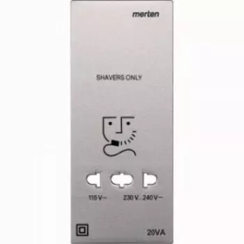 MTN213560 Центр. плата розетки для электробритвы алюминий Merten