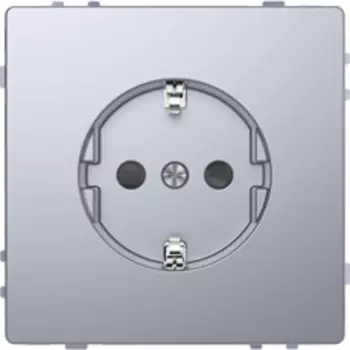 MTN2300-6036 D-life розетка 16а с з/к и шторками, нерж. сталь Merten