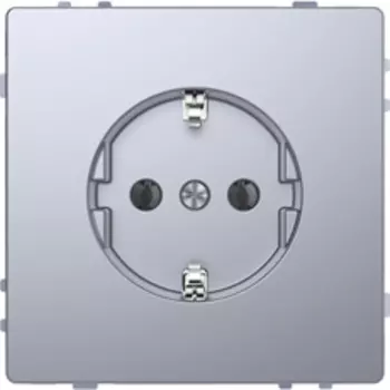 MTN2301-6036 D-life розетка 16а, с з/к, без шт, нерж. сталь Merten