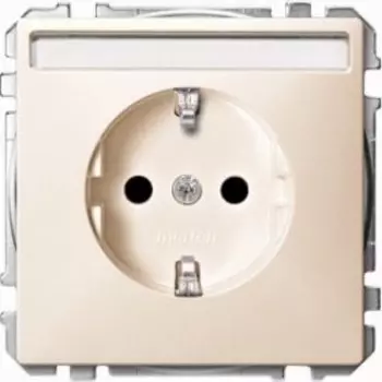 MTN2302-4044 Механизм розетки заземл.контактом со шторками c полем для над.. Merten