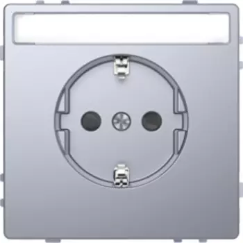 MTN2302-6036 D-life розетка 16а с з/к и полем для надписи, нерж. сталь Merten